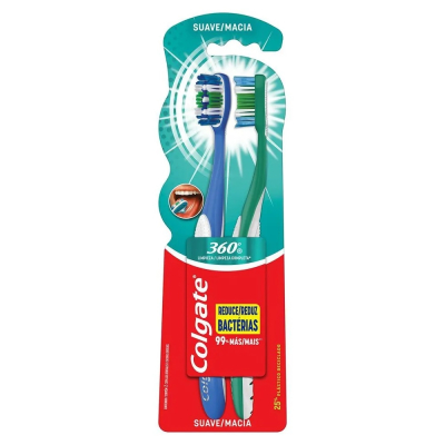 Escova Dental Colgate 360 2 Unidades Macia