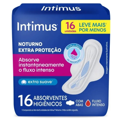 Absorvente Intimus Noturno 16 Unidades Suave