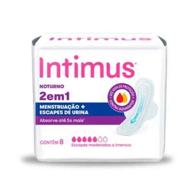 Absorvente Intimus 2Em1 8 Unidades Menst/Urina Noturno