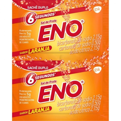 Sal de Fruta Eno 2 Envelopes Laranja